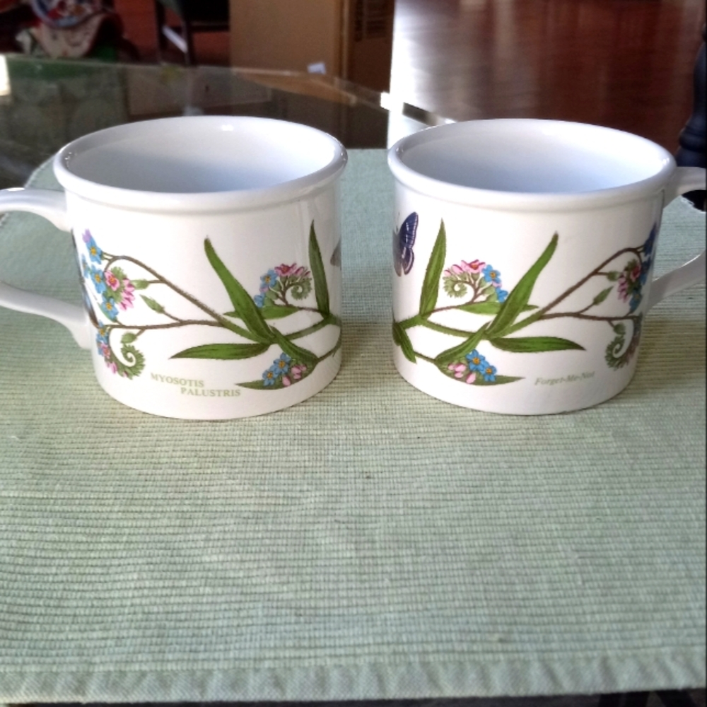 PORTMEIRION "FORGET ME NOT" MUGS (2)